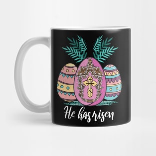 Orthodox Jesus Easter Egg Cross Greek Lent Scripture Mug